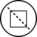 square split by diagonal line icon